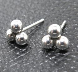 シルバー ボールピアス パーツ 3丸玉3mm SV925 （1ペア）