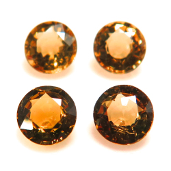 オレンジトルマリン（非加熱 モザンビーク産）ラウンド【4.5mm