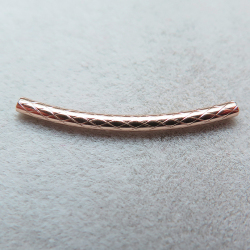 14kgf（ローズゴールドフィルド）・チューブ（キルティング）（1.5mm×20mm）（25個）