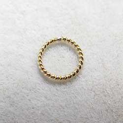 丸カン（ツイスト）「14kgf・ゴールドフィルド」【6mm×0.76mm】（100個）
