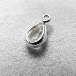 ホワイトトパーズチャーム ペンダント 天然石＜11月誕生石＞（ペア6