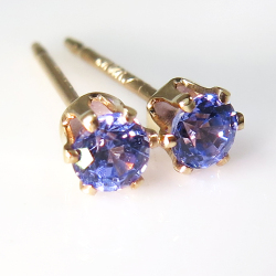 ブルー YAG BLUE ヤグ（イットリウム アルミニウム ガーネット）合成ガーネット ピアス 14kgf（ラウンド3mm）25ペア