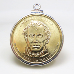 アメリカ大統領1ドル貨 ザカリー・テイラー Zachary Taylor 第12代・コインペンダント・バチカン付 SV925 シルバー