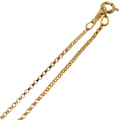 チェーンネックレス「14kgf（ゴールドフィルド）」40cm【ロロ・幅1.3mm】 1本