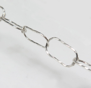 シルバーチェーン ダイヤカット オーバル6.2×12mm（10センチ）SV925（1本）