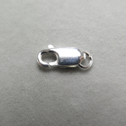 スターリングシルバー/ロブスタークラスプ（2.7mm×7mm）【カン付】「SV925」（10個）