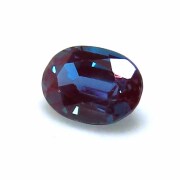 アレキサンドライト 合成石 ルース「チョクラルスキー法（結晶引上げ法）」オーバル【4×3mm】ファセットカット 1個
