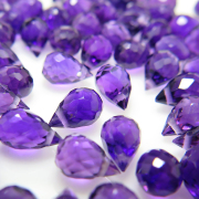アメジスト ビーズ アフリカ ブリオレット 天然石ルース 【ティアドロップカット 5×3mm 横穴 しずく】