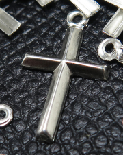 十字架チャーム クロス ペンダント 【D】シルバー SV925 18mm×10mm （3個）
