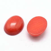 コーラル ルース （珊瑚・サンゴ）（染・レッド）カボション オーバル 12mm×8mm（3個）