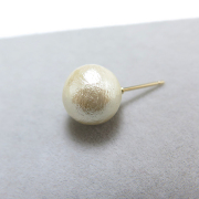 コットンパールピアス・キスカ（10mm）「ゴールドフィルド（14kgf）」（2ペア）