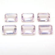 ローズクォーツ天然石ルース レクタングル・オクタゴン【10×8mm】ファセットカット（1個）