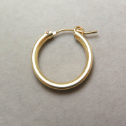フープピアス（チューブ）19mm「14kgf（ゴールドフィルド）」（1個）