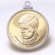 アメリカ大統領1ドル貨 ジョン・F・ケネディ John F. Kennedy 第35代・コインペンダント・バチカン付 SV925 シルバー