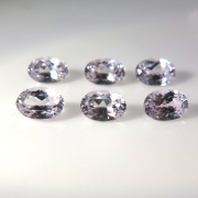 クンツァイト 天然石ルース （非加熱・ブラジル産） オーバル【6×4mm】ファセットカット（1個）
