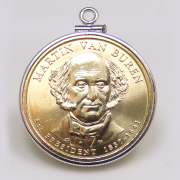 アメリカ大統領1ドル貨 マーティン・ヴァン・ビューレン Martin Van Buren 第10代・コインペンダント・バチカン付 SV925 シルバー