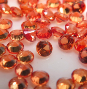 レッドサファイア～ライト オレンジレッド（セイロン産/通常加熱処理）ラウンド【1.5mm】ファセットカット（20個）