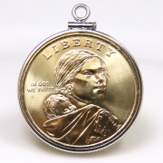 サカガウィア コイン Sacagawea スカジャウィー2012年（1ドル）コインペンダント・バチカン付 SV925 シルバー
