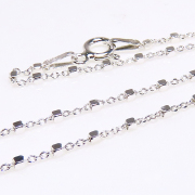 サテライトチェーン ネックレス シルバー SV925 40cm【チェーン幅1mm・キューブ1.5mm】1本