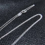 シルバー925 ネックレス チェーン 40cm【アズキ・幅0.75mm】（3本）