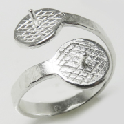 指輪リング台 ハンマード（カップ 丸皿8mm・突き刺し×2）真鍮ブラス・シルバーカラー（1個）