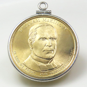 アメリカ大統領1ドル貨 ウィリアム・マッキンリー William McKinley 第25代・コインペンダント・バチカン付 SV925 シルバー