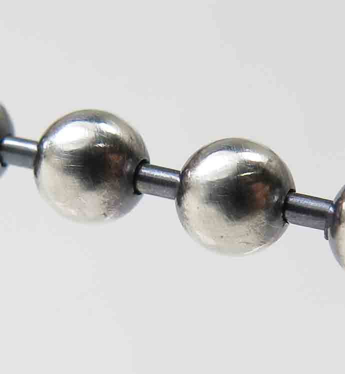 ナバホ ビーズ パール チェーン SV925シルバー（ラウンド 3mm）5メートル