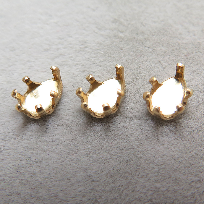 ゴールドフィルド・空枠・ペア6×4mm（6本爪）「14kgf」（100個）