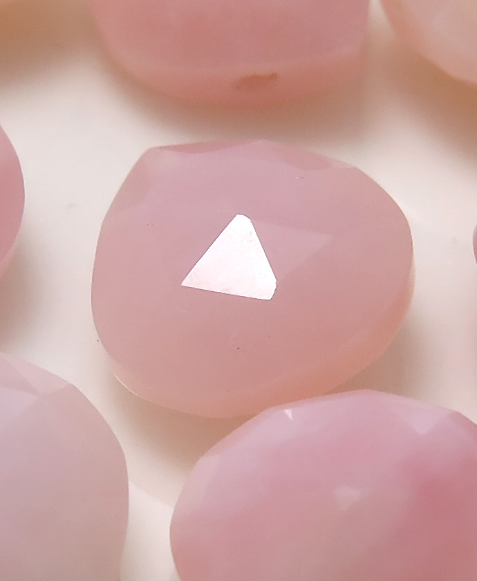 ピンクオパール ビーズ マロンカット 天然石 【6mm】（100個）