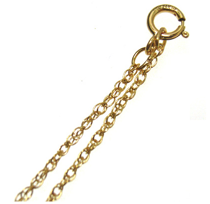 【セール品】チェーンネックレス「14kgf（ゴールドフィルド）」45cm【ロープ・幅1.4mm】 1本