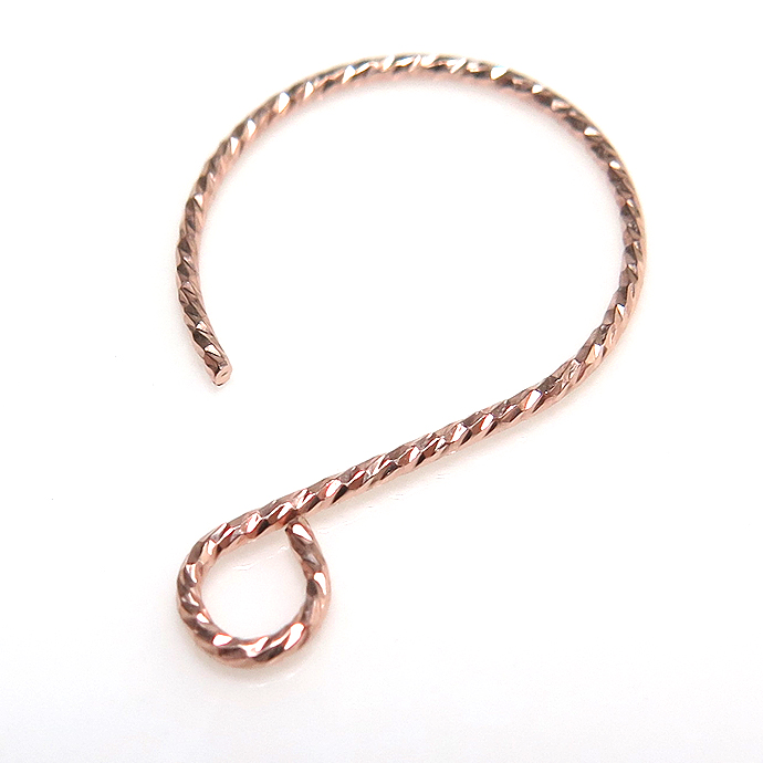 ローズゴールドフィルドピアス 14kgf 18×26mm グリッター ゴールドフィルド （25ペア）