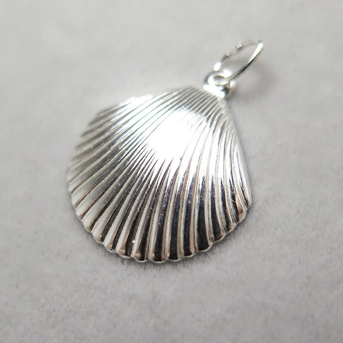 シルバーアクセサリーチャーム（シェル）【15mm】「SV925」（25個）