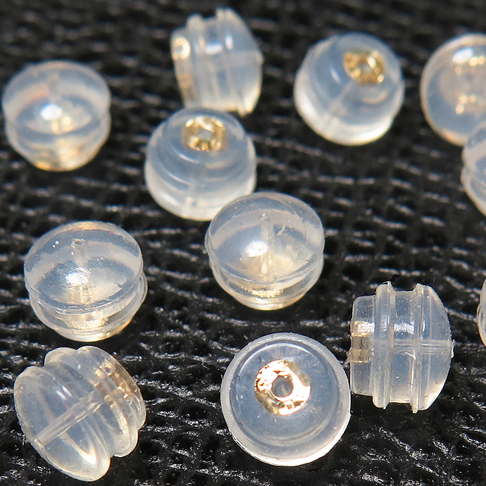 シリコンキャッチ 14K K14YG （5mm）10個