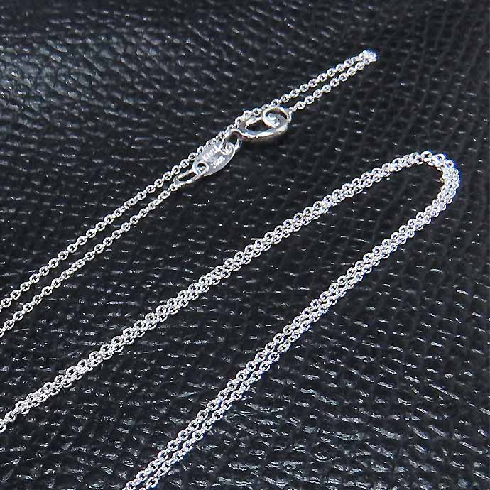 シルバー925 ネックレス チェーン 40cm【アズキ・幅0.75mm】（50本）