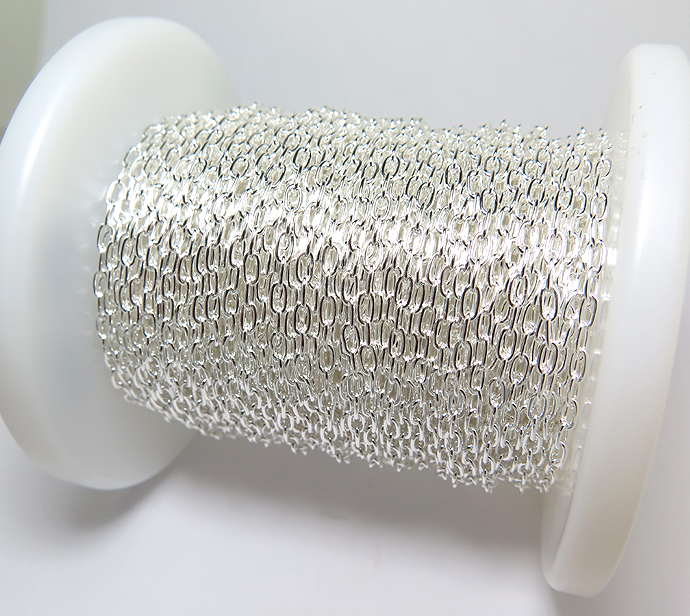 シルバーチェーン 長アズキ1.7mm SV925  1メートル （1本）