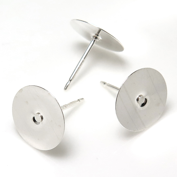 シルバーピアス 平皿 SV925【10mm】（3ペア）