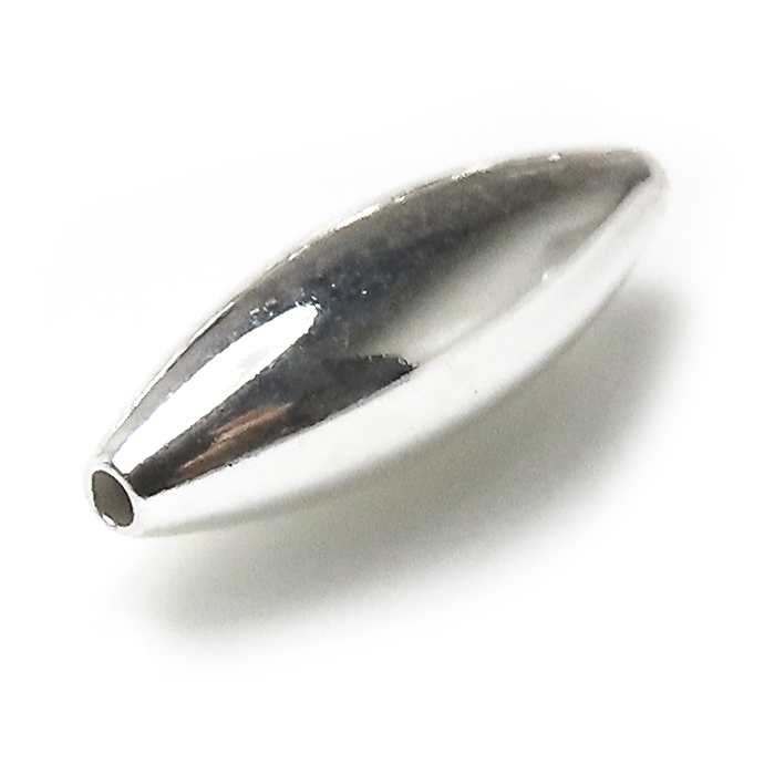 シルバー オーバルビーズ 6.0mm×18mm SV925（2個）