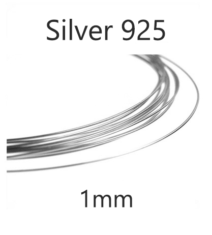 シルバーワイヤー SV925 ラウンド（ソフト）【1.0mm×20センチ】