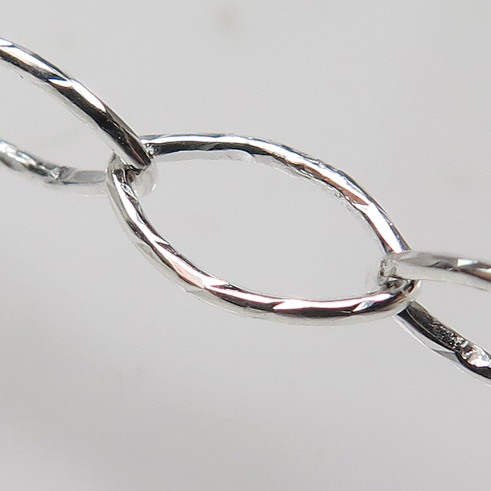 シルバーチェーン ダイヤカットオーバル  7×4mm「SV925」（5メートル）（1本）
