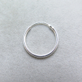 SV925シルバー/フープピアス リング（チューブ/1.25mm）14mm（5ペア）