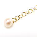 14kgf アジャスターチェーン・アズキ（5mm ラウンド 淡水パール真珠）ゴールドフィルド 5センチ（1本）