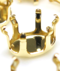 14kgf 石枠 空枠パーツ オーバル 8×6mm 6本爪 ゴールドフィルド （1個）