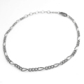 シルバー ブレスレット フィガロチェーン2.2mm SV925 アジャスター付（1本）