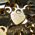 14kgfタグ/板カン（ハート 刻印）（3.5mm）ゴールドフィルド（10個）