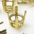 石座・石枠・空枠 14kgf 金具 パーツ ラウンド 5mm 4本爪「ゴールドフィルド」（4個）