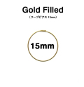 15mmフープピアス「14kgf（ゴールドフィルド）」（1ペア/2個）