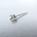 SV925パーツ/ピアス空枠・6本爪ポストピアス（ラウンド2mm）（4ペア/8個）