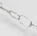 シルバーチェーン ダイヤカット オーバル6.2×12mm（10センチ）SV925（1本）