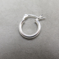 SV925シルバー/フープピアス リング（チューブ/2mm）12mm（1ペア）