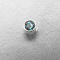 アパタイト ブルーベゼル シルバー チャーム ペンダントトップ 天然石（ラウンド3mm）SV925（1個）